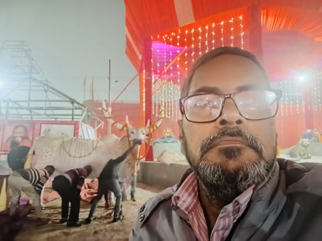 महाकुभ प्रयागराज में भारतीय धर्मसंध के सपादक अरूण पाण्डेय