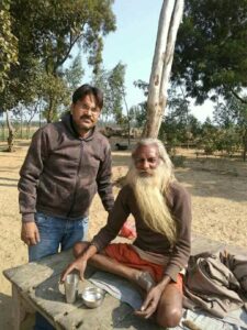 भारतीय धर्मसंध के संपादक अरूण पाण्डेय अमरोहा उप्र के जानकी बाबा के आश्रम में