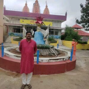 भारतीय धर्मसंध के संपादक अरूण पाण्डेय जगद्गुरू रामभद्राचार्य जी के आश्रम चित्रकूट में