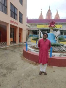 भारतीय धर्मसंध के संपादक अरूण पाण्डेय जगद्गुरू रामभद्राचार्य के आश्रम में चित्रकूट में