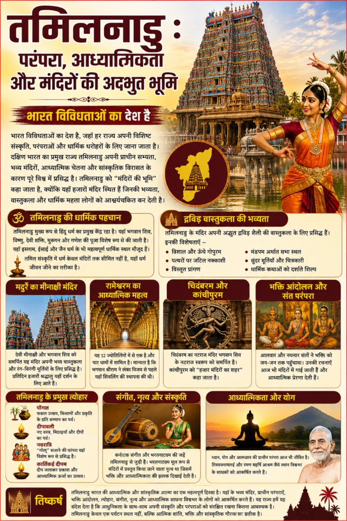 तमिलनाडु परम्परा आध्यात्म की भुमि