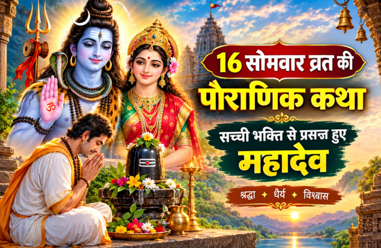 16 सोमवार व्रत की पौराणिक कथा: सच्ची भक्ति से प्रसन्न हुए महादेव